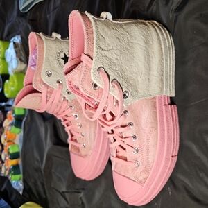 Feng Chen Yang x Converse Pink and Crepe High-Top Sneakers Mens 10
